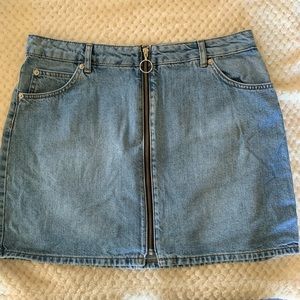topshop jean skirt